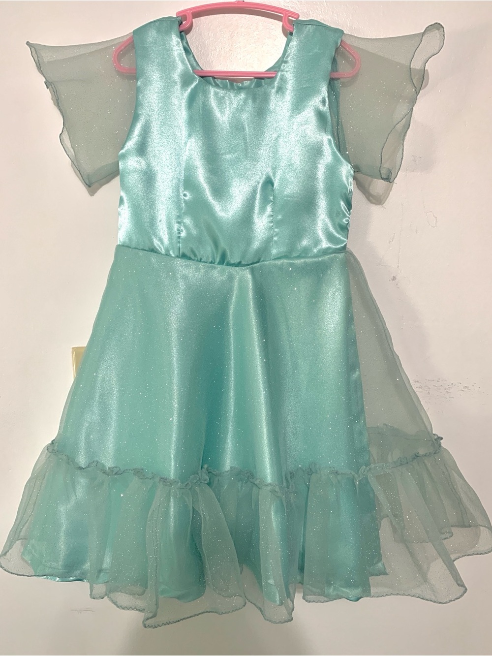 Girls Sparkle Aqua Fairy Dance Costume Dress